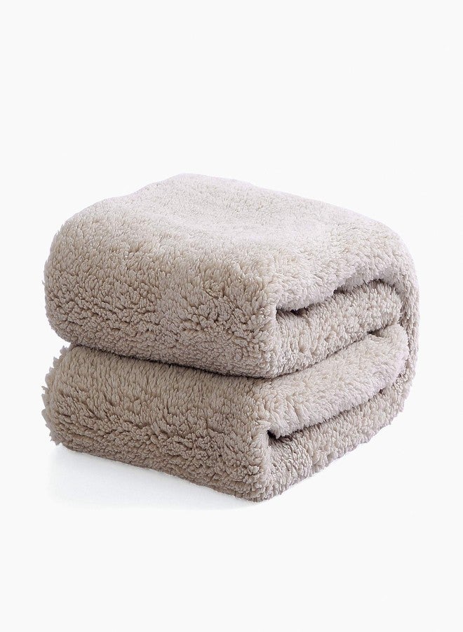 Reafort Ultra Soft Sherpa Body Pillow Cover/Case with Zipper Closure 21"x54" (21"x54" Body Pillow Cover, Taupe) - Image 3