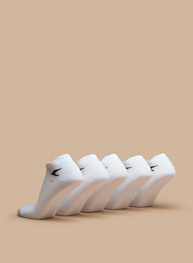 Dash Men's Logo Print Ankle Length Socks - Set of 5