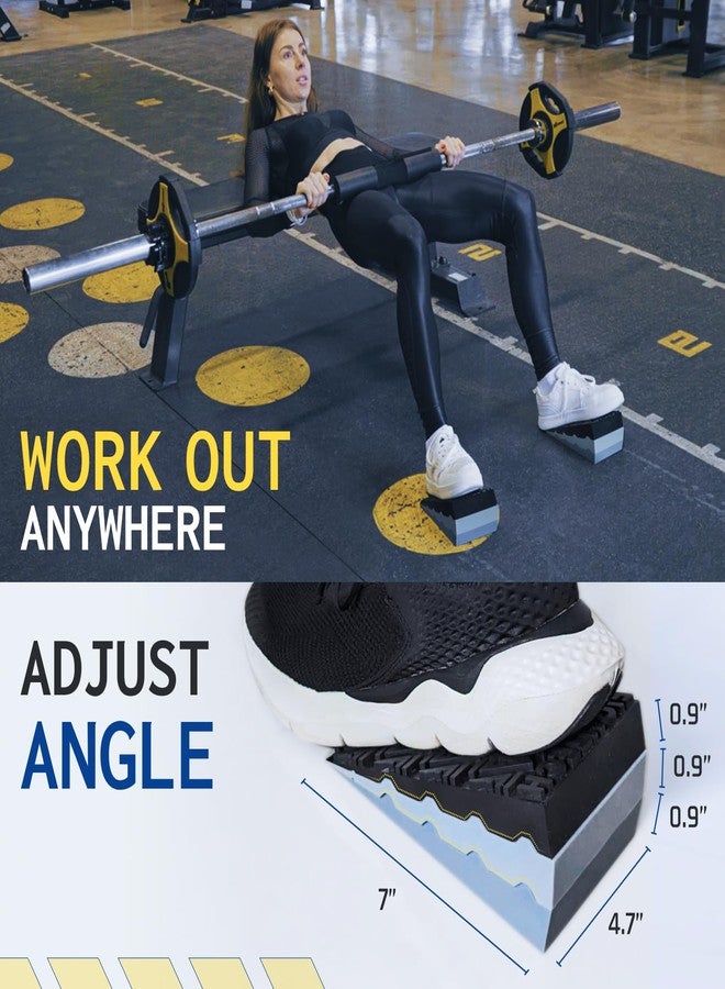 FIGHTECH Silicone Squat Wedge Block for Elevated Heel Squats and Deadlifts - Improve Mobility, Balance, and Strength - Non-Slip, Versatile Trainer Aid (Set of 2 (6 PCS), Silicone) - Image 4