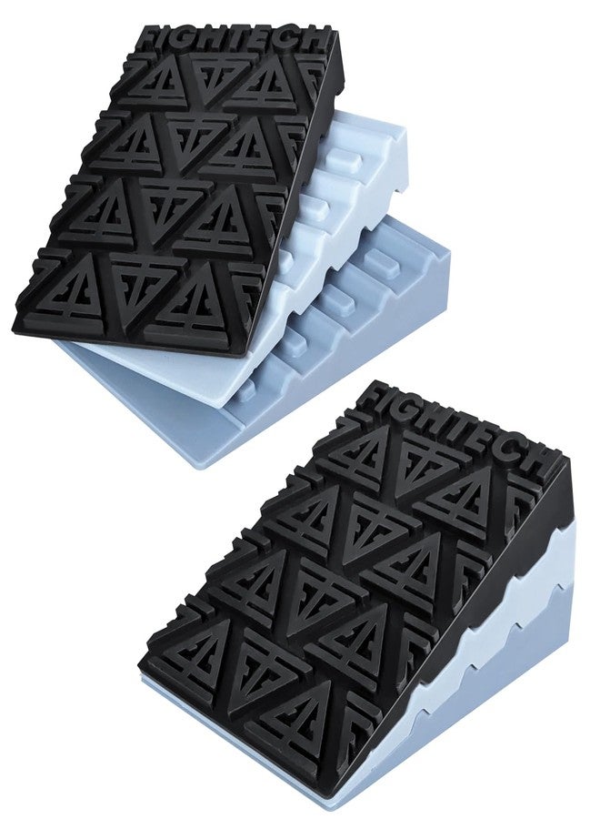 FIGHTECH Silicone Squat Wedge Block for Elevated Heel Squats and Deadlifts - Improve Mobility, Balance, and Strength - Non-Slip, Versatile Trainer Aid (Set of 2 (6 PCS), Silicone) - Image 1