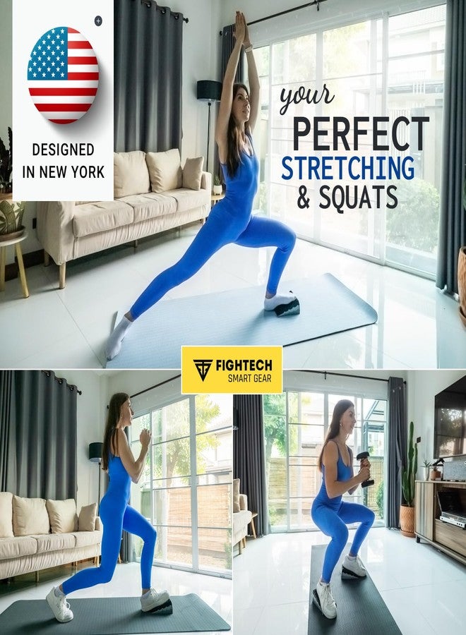 FIGHTECH Silicone Squat Wedge Block for Elevated Heel Squats and Deadlifts - Improve Mobility, Balance, and Strength - Non-Slip, Versatile Trainer Aid (Set of 2 (6 PCS), Silicone) - Image 5