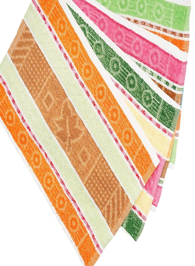 GRGRASP Thread That Bind Relations 300 GSM Cotton Zero Twist Face and Hand Towel (Multicolour, Small) - Set of 12 Pieces - Image 3
