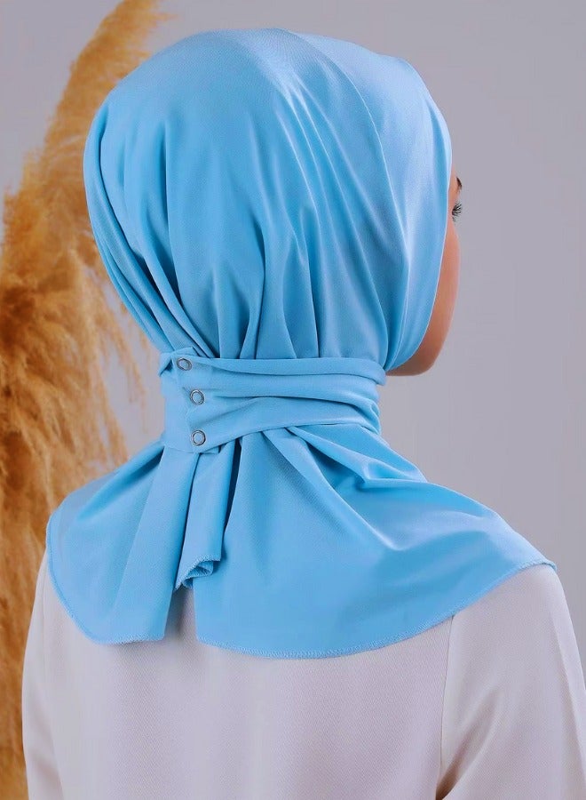Ringfinity Elegant Instant Hijab for Women - Breathable Full Coverage Headscarf with Adjustable Drawstring & Non-Slip Snap Closure - Lightweight Polyester Scarf for UAE Heat, Ramadan, Workouts, or Special Occasions  - Image 2