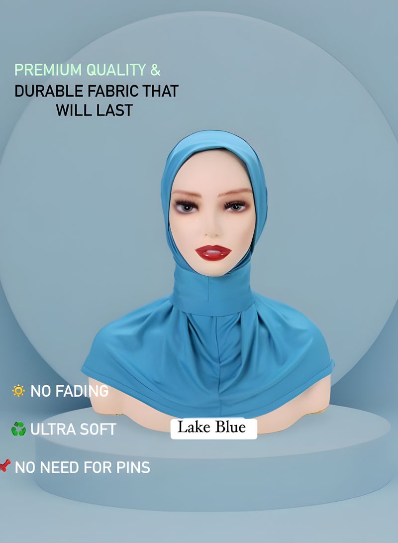 Ringfinity Elegant Instant Hijab for Women - Breathable Full Coverage Headscarf with Adjustable Drawstring & Non-Slip Snap Closure - Lightweight Polyester Scarf for UAE Heat, Ramadan, Workouts, or Special Occasions  - Image 4