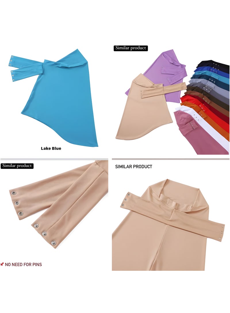 Ringfinity Elegant Instant Hijab for Women - Breathable Full Coverage Headscarf with Adjustable Drawstring & Non-Slip Snap Closure - Lightweight Polyester Scarf for UAE Heat, Ramadan, Workouts, or Special Occasions  - Image 5