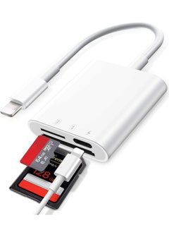 Lightning to SD Card Camera Reader for iPhone iPad,Micro SD&Memory Card Reader Plug and Play Trail Camera Viewer SD Card Adapter for Phone 13/12/11/XS/XR/X/8/7