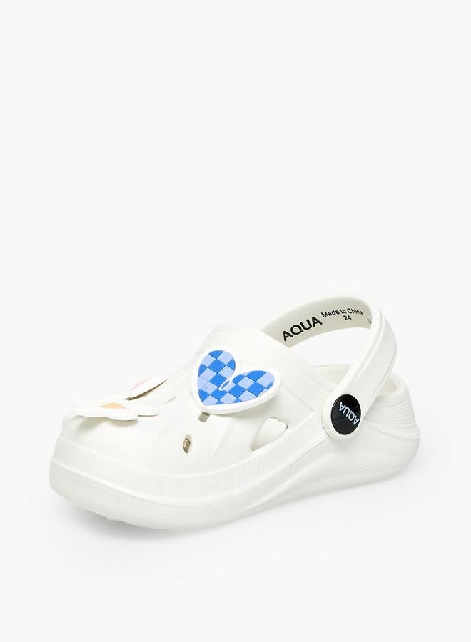 Aqua Girls Bunny And Floral Jibbitz Clogs - Image 4