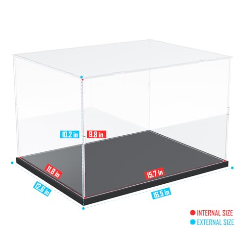 Choowin Acrylic Display Case for Lego 76419 for Lego Hogwarts Castle and Grounds for Lego Display Thickened Clear Acrylic Display Cases for Collectibles Assemble Dustproof Display BoxBlack Base - Image 5