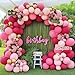 Partycus Hot Pink Balloon Arch Kit Double Stuffed Dark Light Pink Magenta Blush Gold Balloon Garland for Birthday Baby Shower Wedding Valentines Party Decoration - Image 4