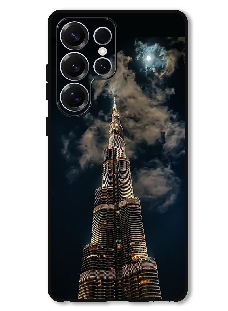 Theodor Protective Case Anti Scratch Shock Proof Bumper Cover For Samsung Galaxy S25 Ultra Burj Khalifa In Night - Image 1