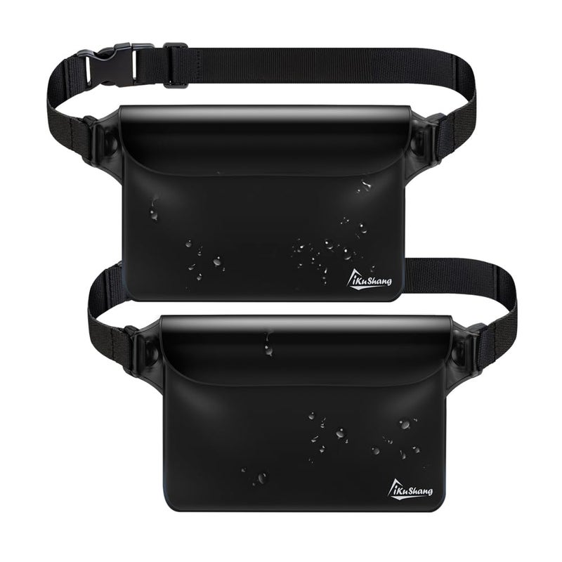 iKuShang Waterproof Fanny Pack Phone Pouch - 32FT Submersible Triple Zip Lock Dry Bag, Touchscreen Passport Wallet Travel Pouch for Beach Cruise Swimming Kayaking Boating Essentials - Image 5