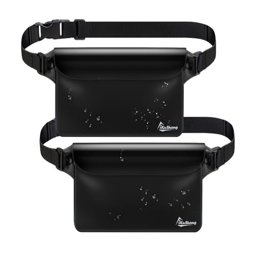 iKuShang Waterproof Fanny Pack Phone Pouch - 32FT Submersible Triple Zip Lock Dry Bag, Touchscreen Passport Wallet Travel Pouch for Beach Cruise Swimming Kayaking Boating Essentials - Image 1