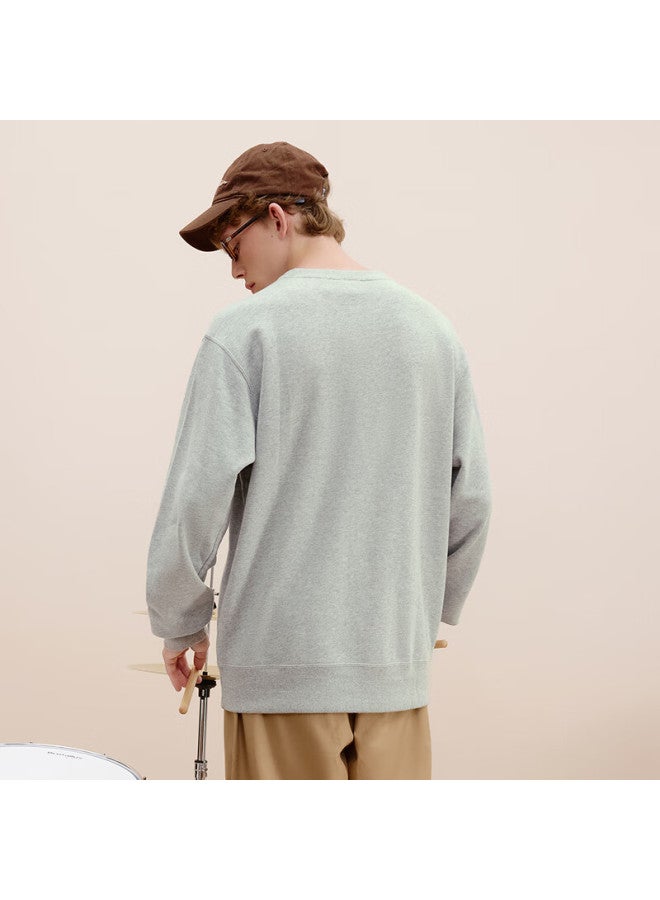Champion Champion Men's Sweatshirt, Autumn New Arrival, American Trendy Brand, Large Handwritten Pure Cotton Crew Neck Top, Light Gray  - Image 2