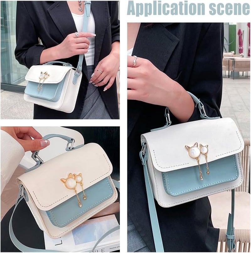 klarako DIY Leather Shoulder Bag Making Kit, Handmade PU Leather Sewing Craft Knitting Crochet Bag Making All Materials Crossbody Bag Making Tool Set for DIY Handicraft Gift, 7.48x2.36x5.91 Inch, Blue - Image 5