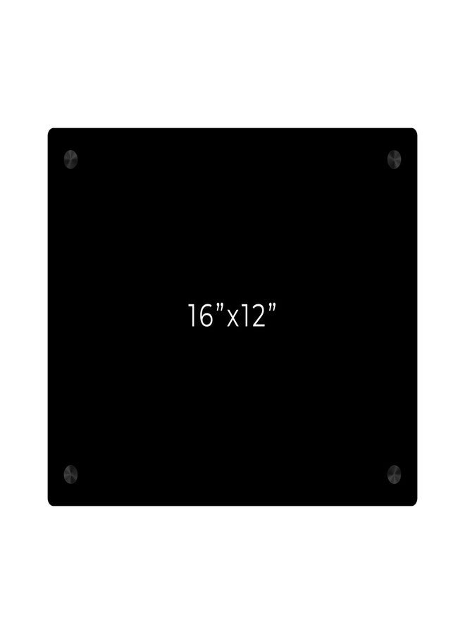ArtToFrames 12x16 Dry Erase Board for Wall - with .25 Black Acrylic and Black Stand Off Finish - Perfect Whiteboard for Office, Home, Classroom - Durable and Stylish .25 Black Acrylic Dry Erase Board - Image 1