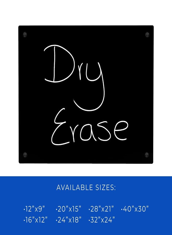 ArtToFrames 12x16 Dry Erase Board for Wall - with .25 Black Acrylic and Black Stand Off Finish - Perfect Whiteboard for Office, Home, Classroom - Durable and Stylish .25 Black Acrylic Dry Erase Board - Image 2