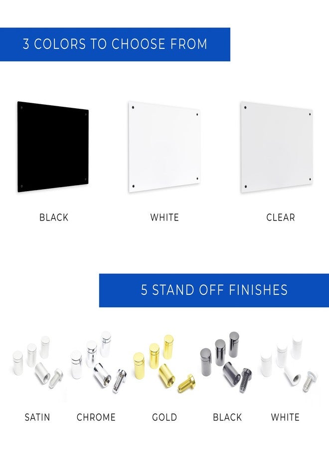 ArtToFrames 12x16 Dry Erase Board for Wall - with .25 Black Acrylic and Black Stand Off Finish - Perfect Whiteboard for Office, Home, Classroom - Durable and Stylish .25 Black Acrylic Dry Erase Board - Image 3