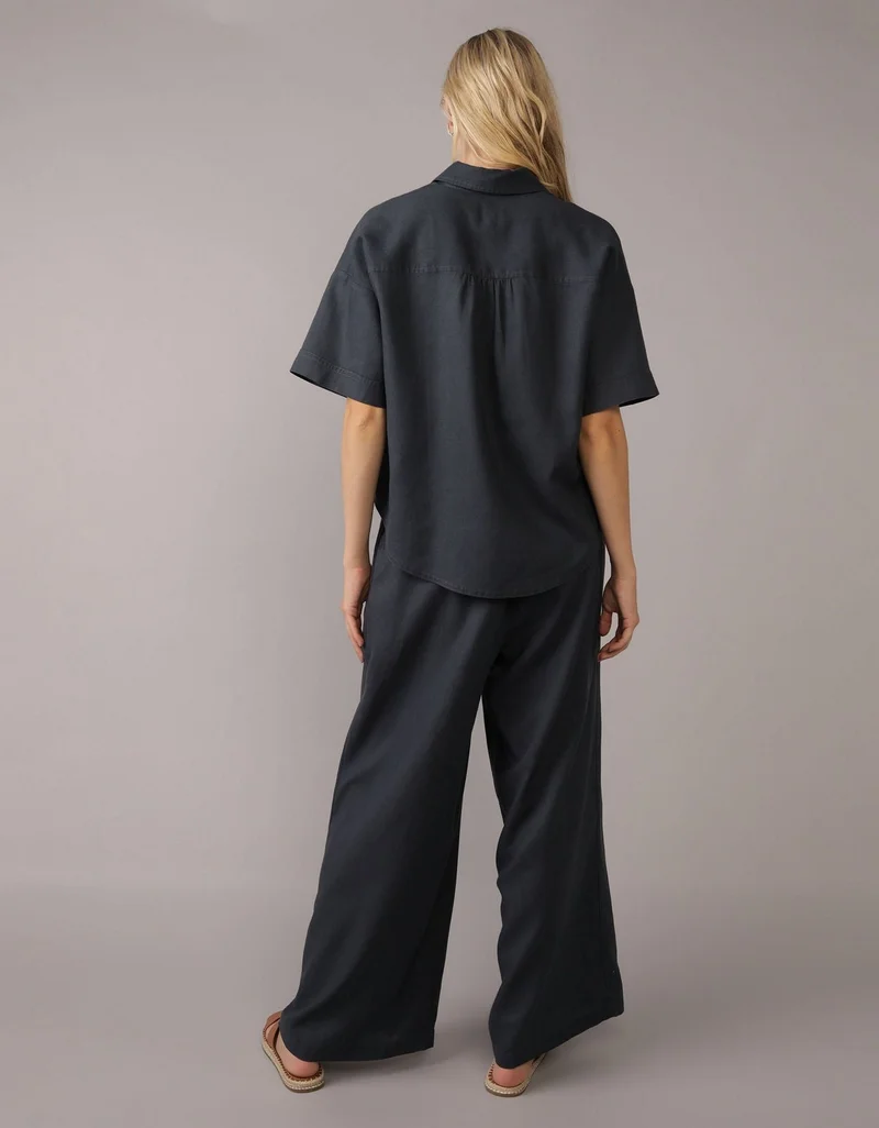 American Eagle AE Linen-Blend Pull-On Pant