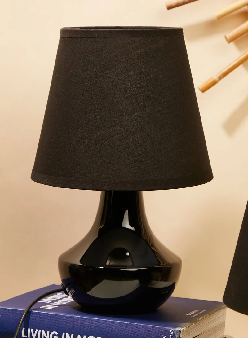 Premier Black Set Of 2 Ceramic Table Lamps Eu Plug