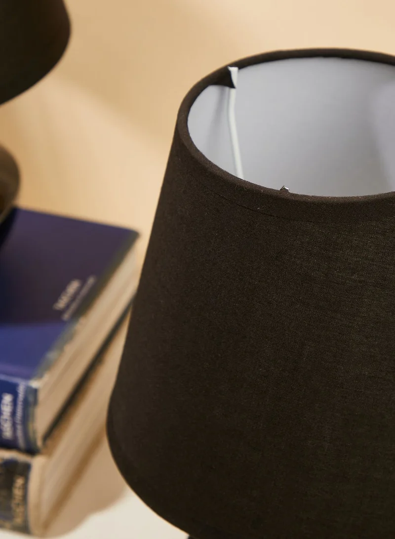 Premier Black Set Of 2 Ceramic Table Lamps Eu Plug
