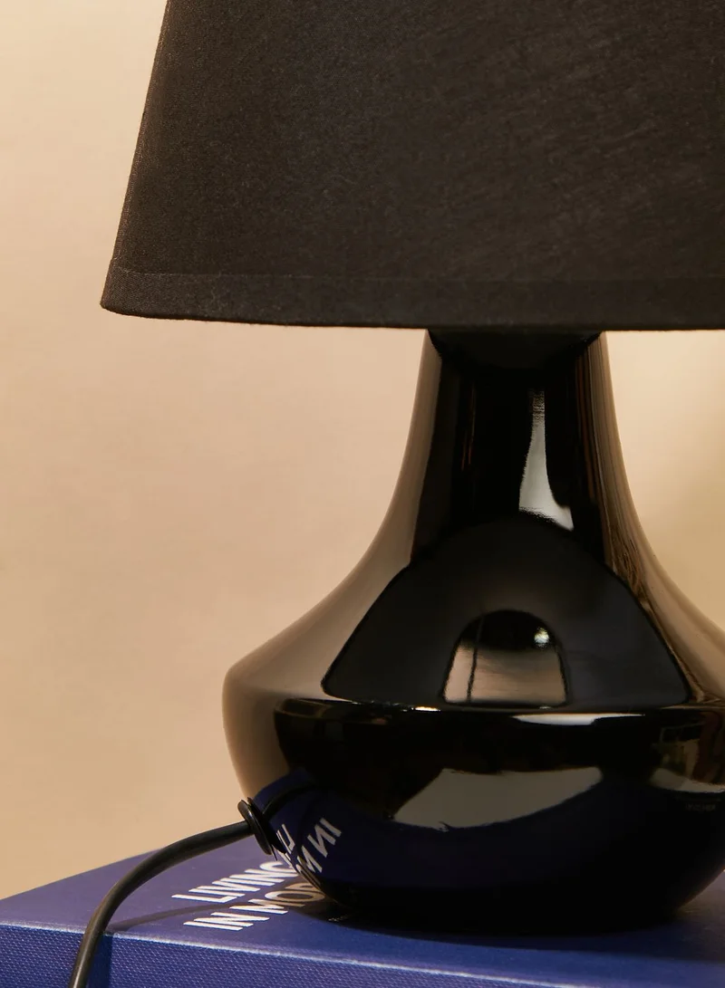 Premier Black Set Of 2 Ceramic Table Lamps Eu Plug