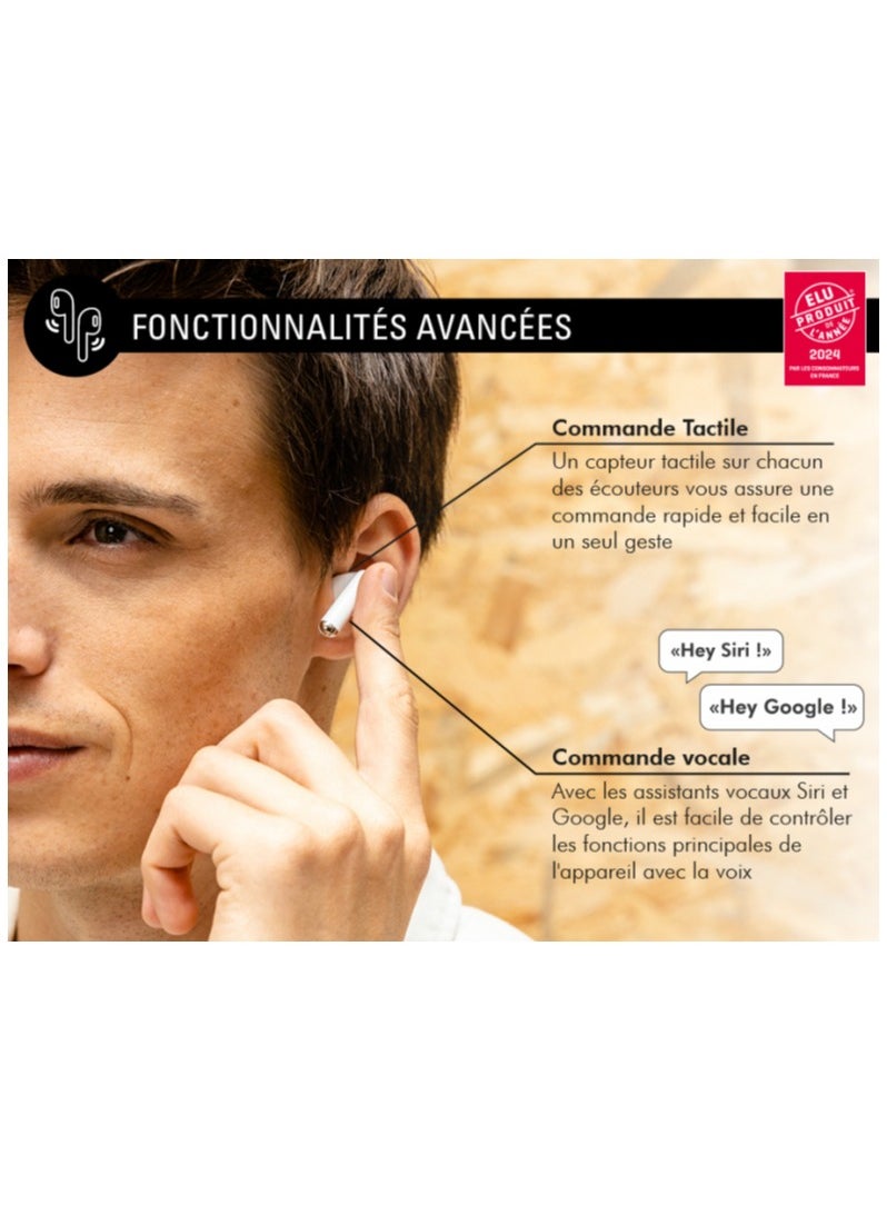 FORCE FORCE PLAY II TWS IN-EAR HEADPHONES  ANC  + ENC NOISE CANCELLING TECHNOLOGY-  LIFETIME WARRANTY PRODUCT  - Image 4