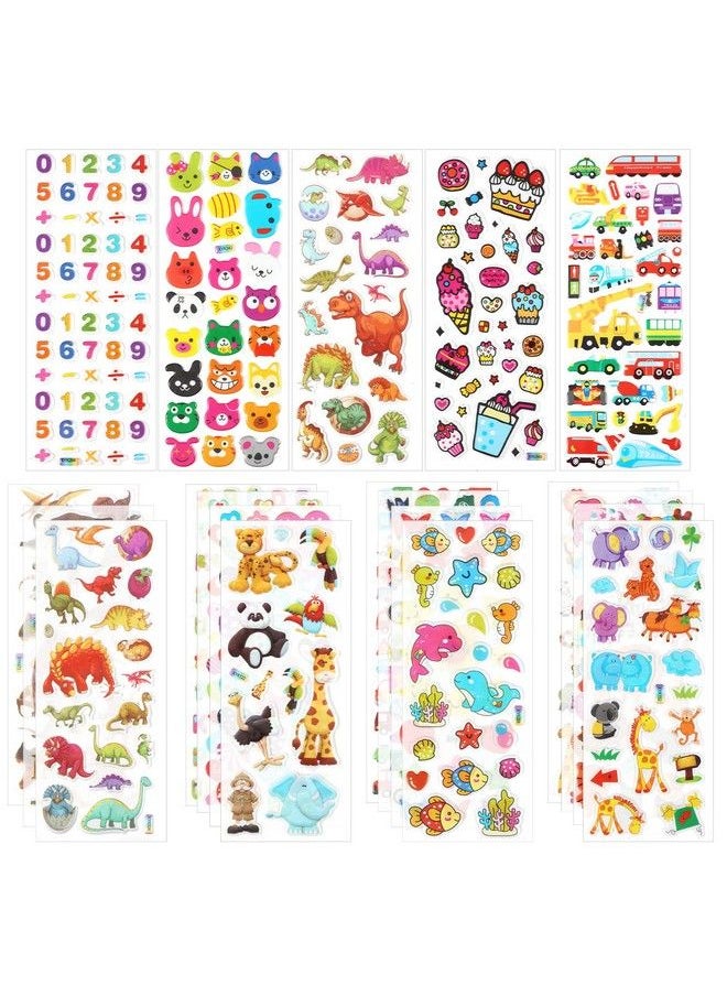 SAVITA - Kids Stickers 500+ Puffy Stickers For Kids 3D Stickers For Toddlers Teacher Supplies Various Styles Includes Numbers Animals Vehicles Hearts For Kids Teachers Crafts Rewards - Image 1