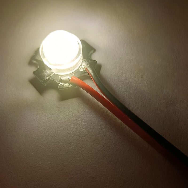 10 مجموعات من مصابيح شريط COB LED 3W، أبيض طبيعي 4000K، زاوية 60 درجة، مع أسلاك وقاعدة - Image 1