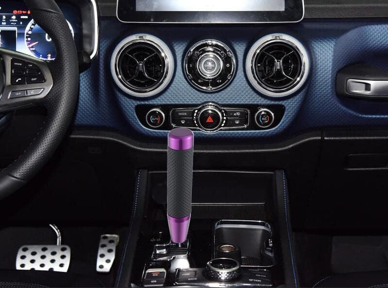 Abfer Tall Shift Knob Car Long Shifter Knob Weighted Gear Stick Shifting Lever Replace Extension Fit Most Manual Automatic Transmission Vehicle, Purple-1 - Image 3