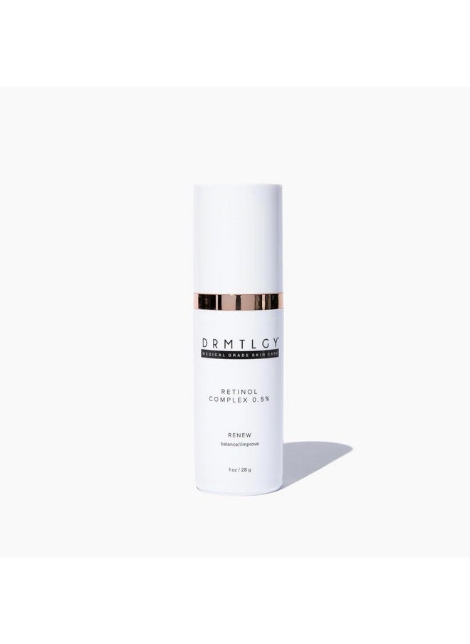 DRMTLGY - DRMTLGY 0.5% Retinol Serum for Face - Anti Wrinkle Serum with Vitamin C and Vitamin E - Retin A Anti Aging Serum - Made in the USA 0.5% Resurfacing Retinol Serum - Image 1