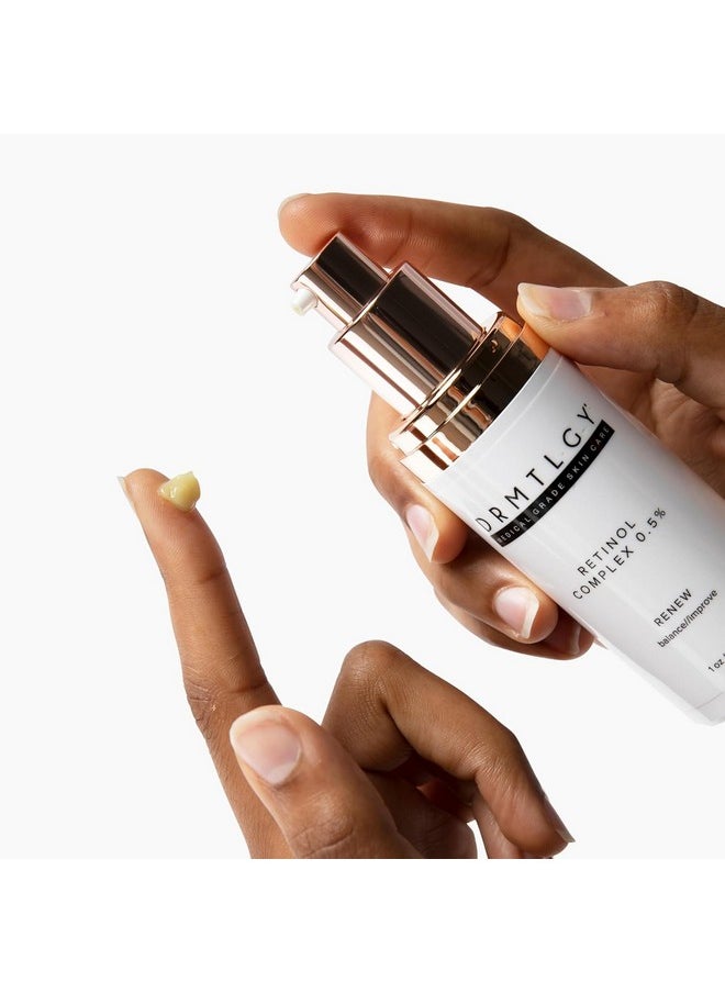 DRMTLGY - DRMTLGY 0.5% Retinol Serum for Face - Anti Wrinkle Serum with Vitamin C and Vitamin E - Retin A Anti Aging Serum - Made in the USA 0.5% Resurfacing Retinol Serum - Image 1