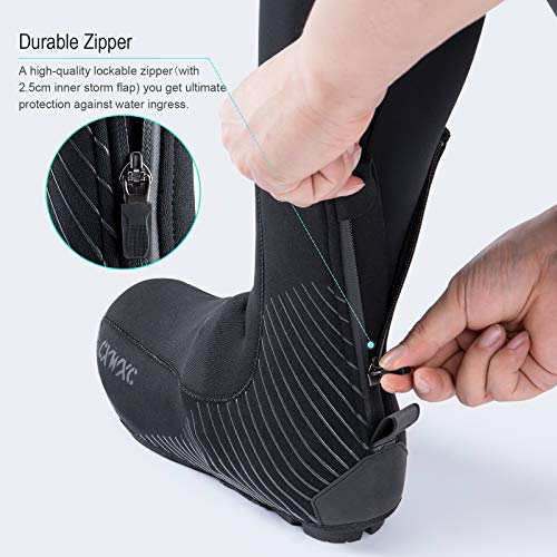 CXWXC Cycling Shoe Covers Cold Weather for Men Women - Waterproof Shoe Covers Winter Outdoor Sports - Rain Cycling Overshoes, Road/Mountain Bike Booties - Image 4