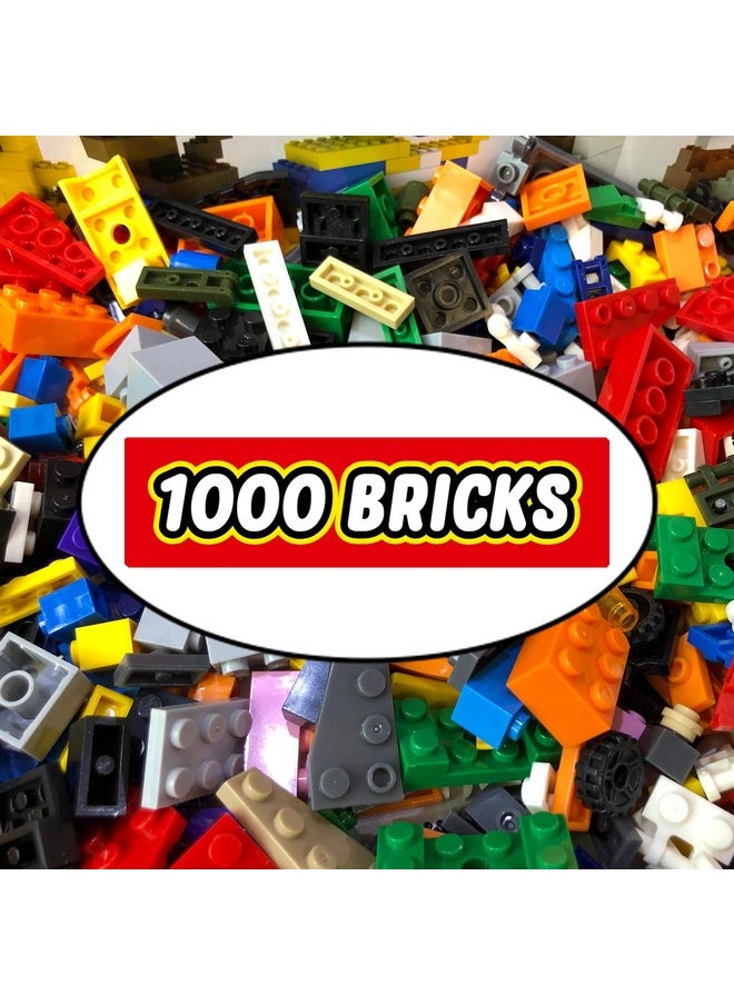 Brick Loot Brick Loot 1,000 Building Blocks w/Storage Box Organizer, Toy Bricks for Kids & Adults 6 Year Old +, Fun Toys for Boys or Girls, Building Block Sets, Compatible with Lego & All Brands, 70 Free Pieces  - Image 2