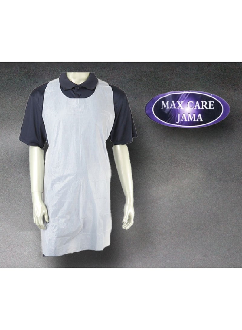 Max Care Waterproof disposable bib set of 100 pieces, transparent, 117x70cm - Image 1