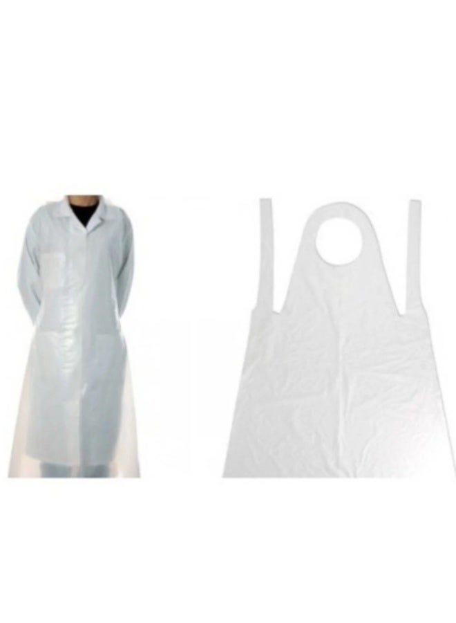 Max Care Waterproof disposable bib set of 100 pieces, transparent, 117x70cm - Image 2