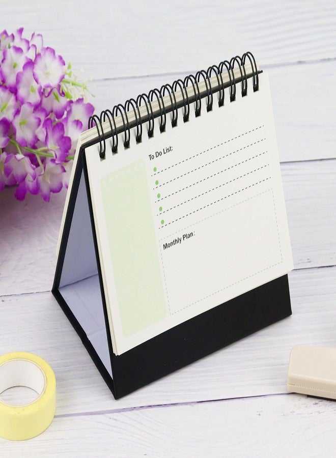 etspolt Mini Desk Calendar 2024-2025,Standing Desk Calendar from Jul.2024 to Dec.2025 18 Months Small Desk Calendar 2024-2025,Flip Calendar for Desk (White&Black) - Image 5
