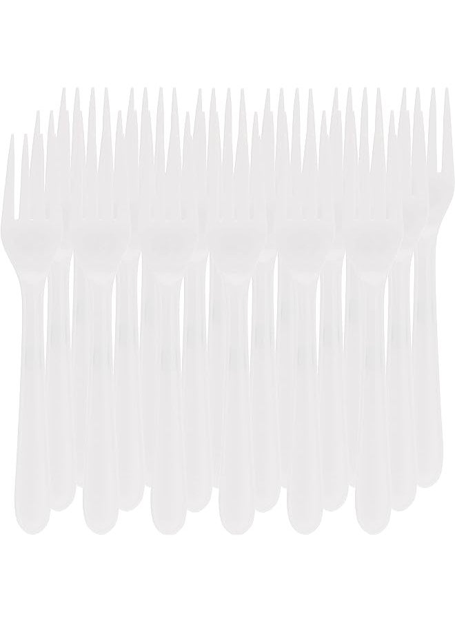 Fun Biodegradable disposable Fork - Ideal for Eating Salad, Dessert, Appetizer, Fruit Salad, Chinese Food & more | Handwash-Safe | Dinner Fork, Table Fork Ideal for Family, Hotels, (Pack of 18)  - Image 1