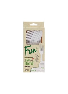 Fun Biodegradable disposable Fork - Ideal for Eating Salad, Dessert, Appetizer, Fruit Salad, Chinese Food & more | Handwash-Safe | Dinner Fork, Table Fork Ideal for Family, Hotels, (Pack of 18)  - Image 3