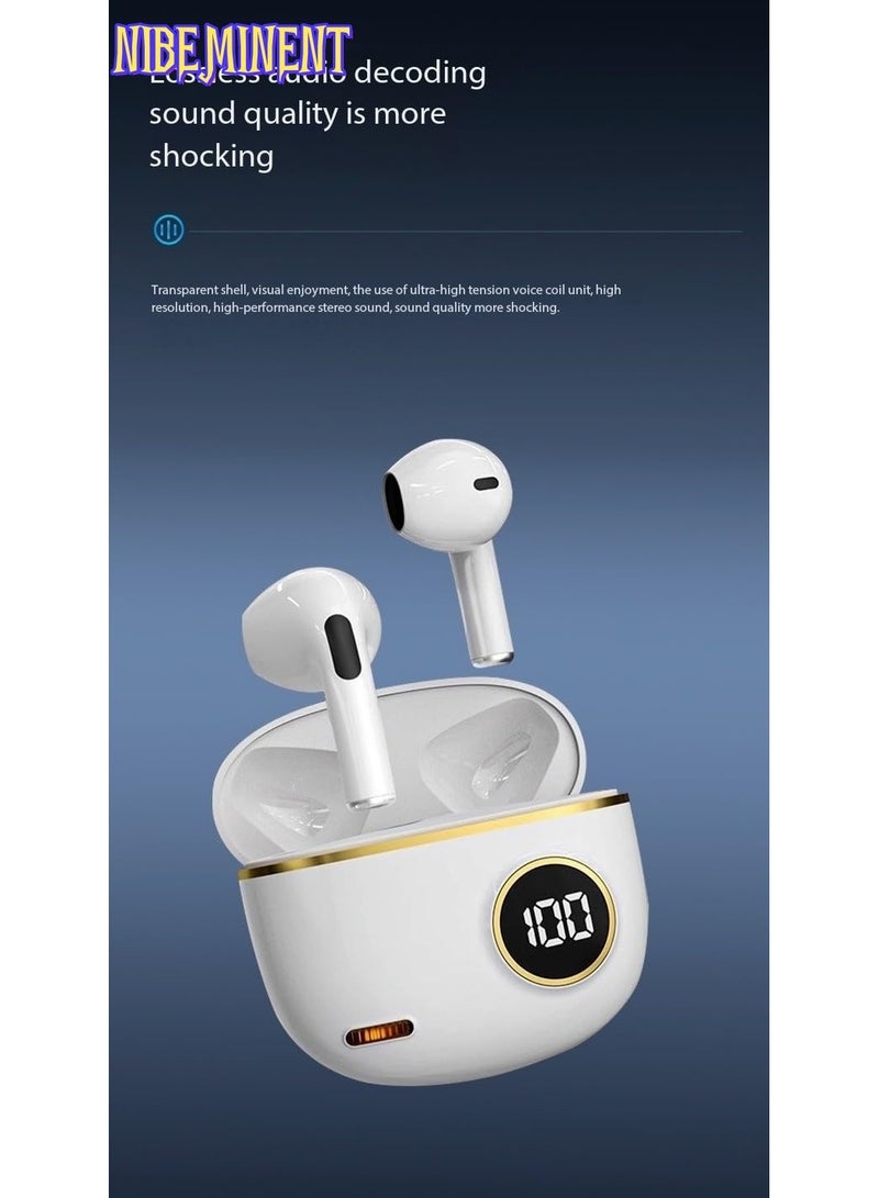 سماعات أذن لاسلكية S190 بتقنية بلوتوث 5.3 مع ميكروفون لإلغاء الضوضاء وشاشة LED - سماعات داخل الأذن مقاومة للماء IP7 بمدة تشغيل تصل إلى 30 ساعة، مثالية للرياضة والجري - Image 5