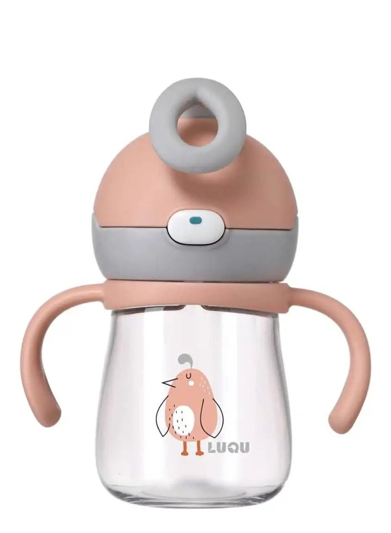 Luqu Straw Cup Tritan 220ml Pink - Image 1