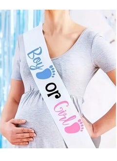 Just Quality 1pc Pink Blue Boy Or Girl Belt Boy Or Girl Gender Reveal Beit Baby Shower Gender Reveal Supplies  - Image 1