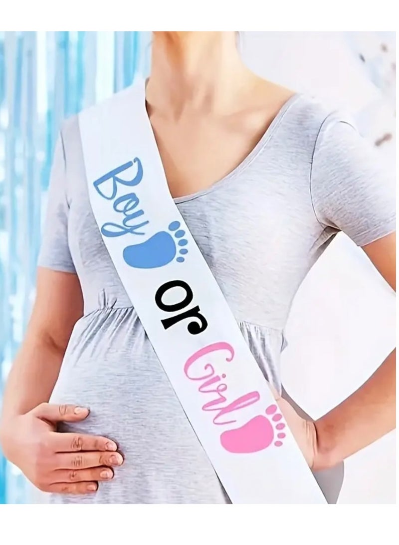 جست كواليتي قطعة واحدة من حزام تحديد نوع المولود بنت أو ولد أزرق أو وردي - Image 1