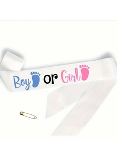 Just Quality 1pc Pink Blue Boy Or Girl Belt Boy Or Girl Gender Reveal Beit Baby Shower Gender Reveal Supplies  - Image 2