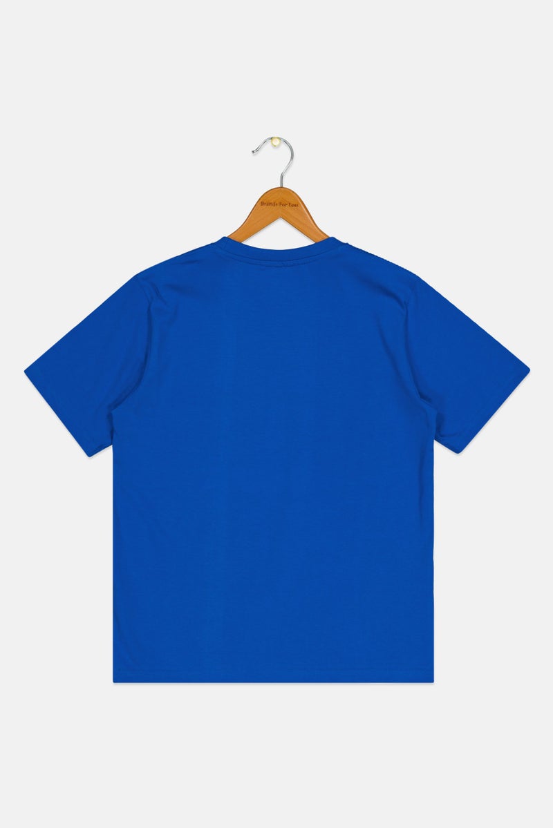 Reebok Kids Boy Sportswear Fit Short Sleeve Outdoor T-Shirt, Blue - Image 2