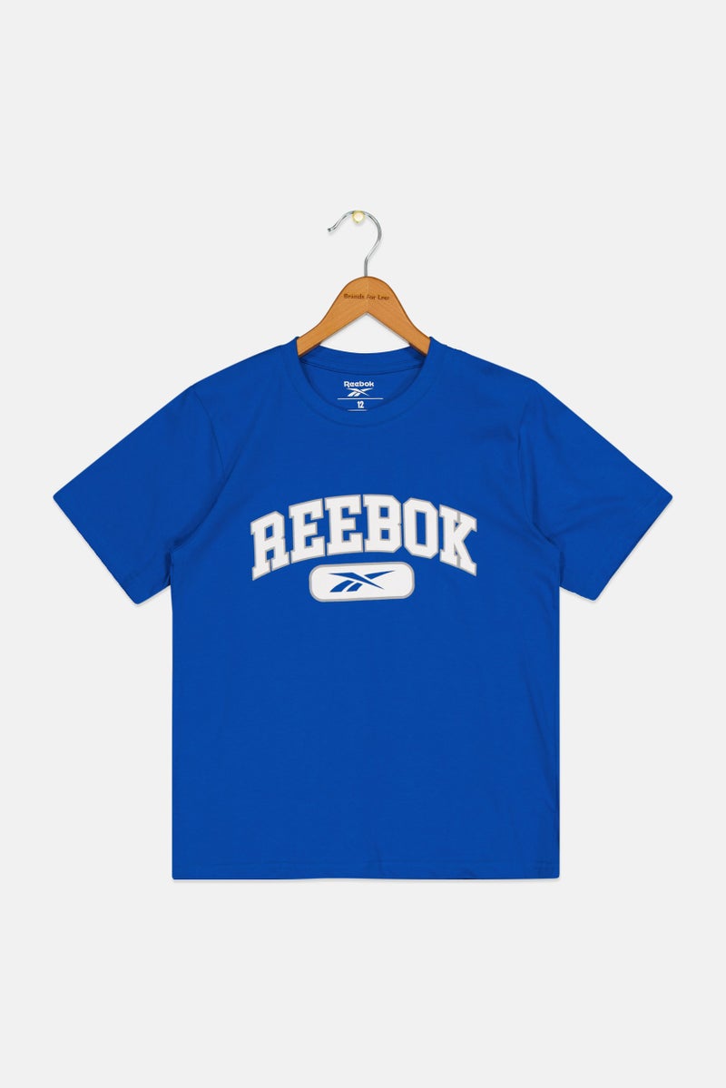 Reebok Kids Boy Sportswear Fit Short Sleeve Outdoor T-Shirt, Blue - Image 1