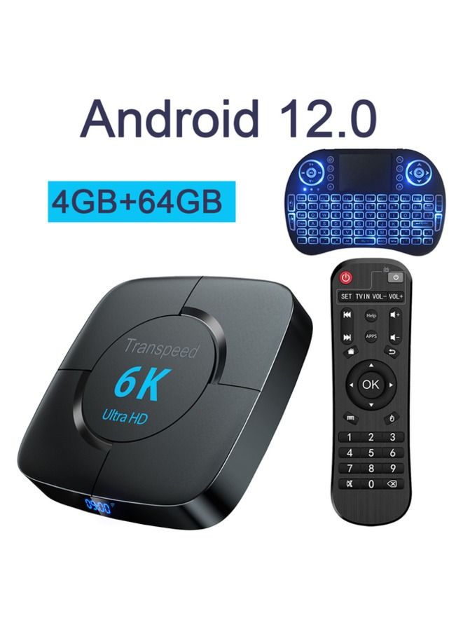 Transpeed Android 12.0 Set Top Box Voice Assistant 6K  4GB 64GB - Image 1