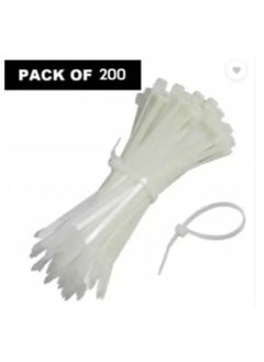 SHIVROH STAR Shivroh Star Teeth Grip Nylon Self Locking Cable Ties White 250 mm 10 inch Pack of 200 Heavy Duty Strong Zip Wire Fastener Organizer Tie  - Image 2