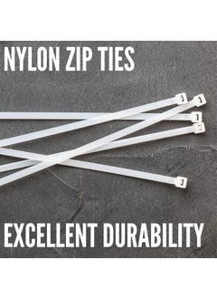SHIVROH STAR Shivroh Star Teeth Grip Nylon Self Locking Cable Ties White 250 mm 10 inch Pack of 200 Heavy Duty Strong Zip Wire Fastener Organizer Tie  - Image 5