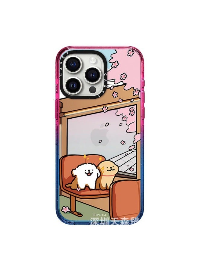 CASE Co-star For 15Pro Phone Case For Apple For Iphone14 Case 13 Cotton Candy 2.0-Colour:Marshmallow-2.0 Upgraded Version [care For Yourself Stickers]-Applicable Model:Ip13/14 Universal