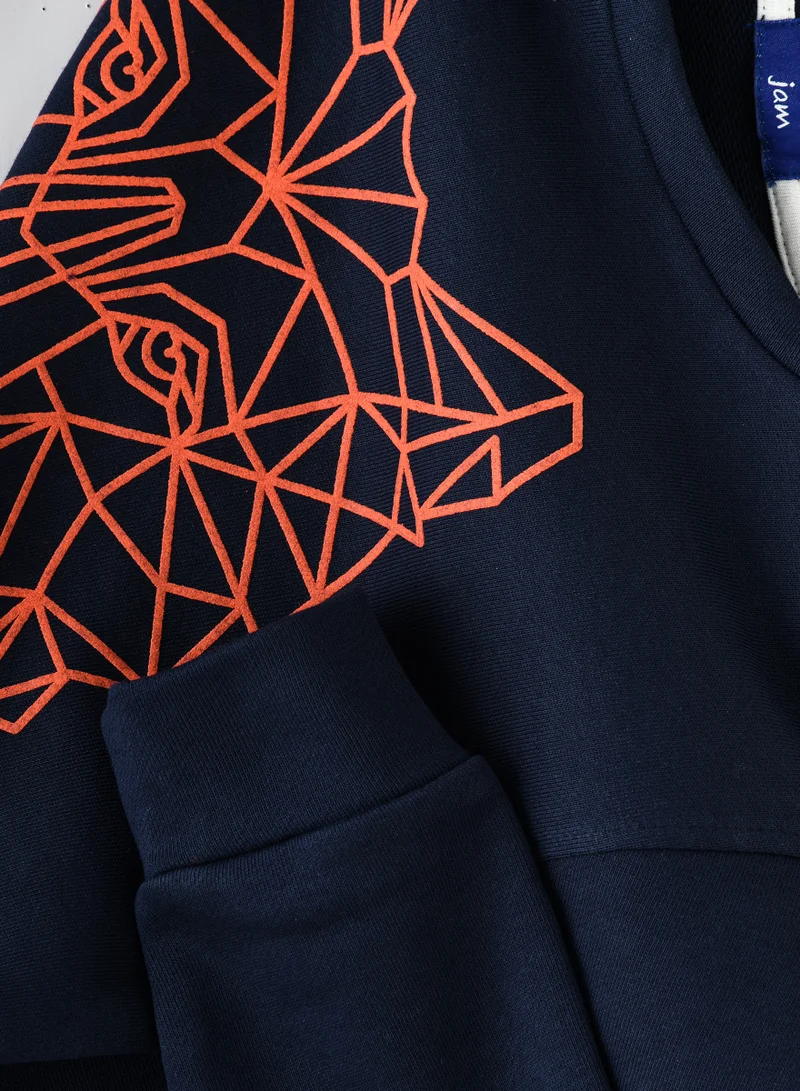 JAM Boys' Geometric Wolf Graphic Sweatshirt